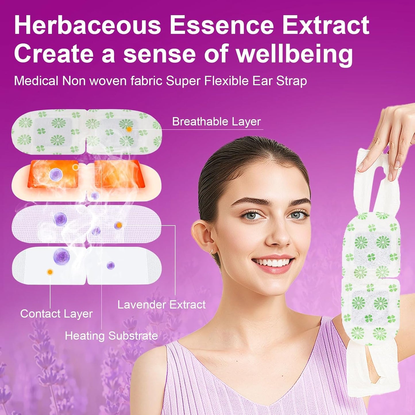 20 Packs Steam Eye Mask, Lavender Steam Eye Masks Disposable, Self-Heating Relief Heated Eye Mask for Fatigue, Perfect for Home, Sleep, Spa & Travel