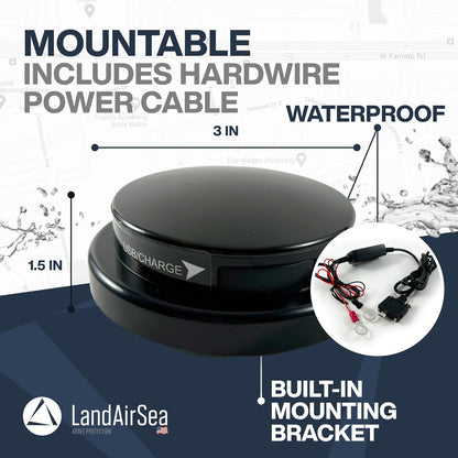 LandAirSea Overdrive Permanent GPS Tracker - Includes Waterproof Hardwire Kit and Permanent Mount. Perfect for Long-Term Tracking of Equipment, Vehicles, and More. Real-Time Global Tracking.