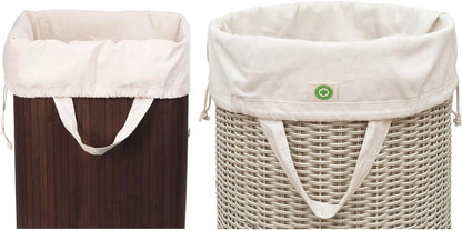 Canvas Laundry Bags - Extra Large, Heavy Duty, 100% Cotton Laundry Bag with Straps, Handles and Drawstring - College Dorm Laundry Bag in XL Size - Washable, Foldable Laundry Basket Liner (2 Pack)