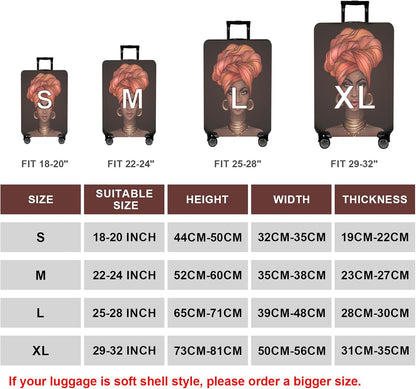 WUJIAONIAO Travel Luggage Cover Baggage Suitcase Cover Protector Skins 18-32 Inch (Brown A10, XL (for 29-32 inch luggage))