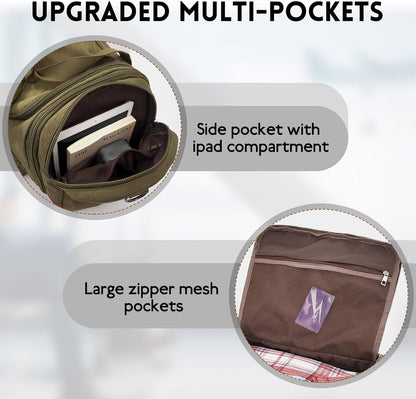 Men'S Duffle Bag For Travel, Expandable Canvas Duffel Bags Overnight Weekend Gym Carry On Luggage Bag For Men(Green)