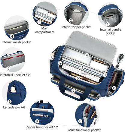 Hanke Underseat Carry On luggage Bags for Travel, Foldable Travel Bags for Women, Soft Lightweight Personal Item Travel Bag Small Carry On Bags for Airplanes, Travel Tote Bags for Women Men.（Blue）