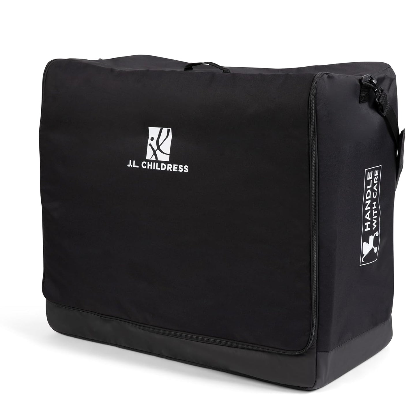 J.L. Childress Universal Stroller Travel Bag for Airplane - Fits Most Baby Strollers, Flying Essentials, Airport Accessories for Gate or Luggage Check, ID Card, AirTag Compatible - Medium, Unpadded