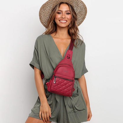 Sling Bag For Women Fanny Pack Crossbody Travel Shoulder Belt Bags Tote Backpack Purse Faux Leather