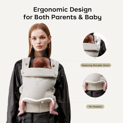 Bc Babycare CocoonGo Baby Carrier – CloudTouch Soft & Ergonomic Baby Carrier for 7–44 lbs | Easy to Wear, Adjustable Fit, Travel-Ready, Machine Washable (Olive Grove)