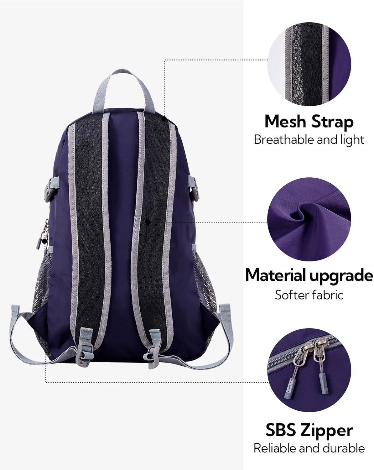 WATERFLY Small Lightweight Packable Backpack: 20l Ultra Light Foldable Travel Hiking Camping Daypack Day Pack for Man Woman