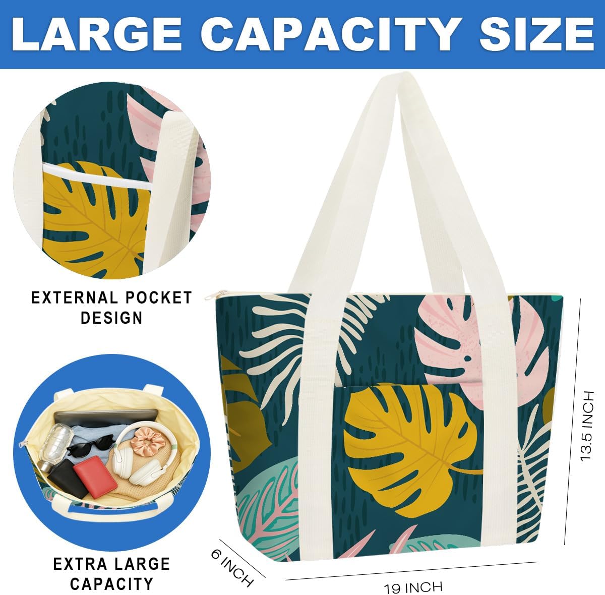 Beach Bags Wet Bag for Swimsuit Tote Bag for Friends Travel Gifts, Aloha Bags Waterproof Vacation Essential