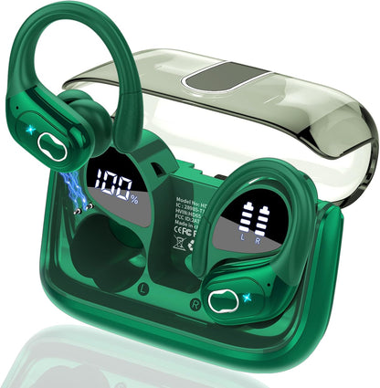 AI Translation Earbuds Real Time, 164 Language Translator Earbud 3-in-1 Bluetooth 5.4 Translator Earbuds with 6 Translation Modes, 75H Translators Headphones with APP for Travel Business, Dark Green