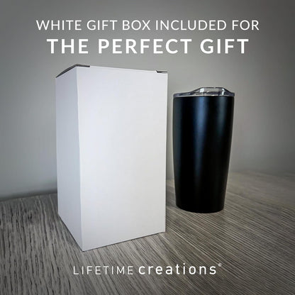 Lifetime Creations Personalized Hockey Coach Tumbler: Custom Hockey Coach Gift, Coaches Coffee Travel Mug from Team, Insulated Engraved Stainless Steel 20 Ounce Cup (Matte Black)