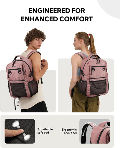 WATERFLY Travel Hiking Casual Backpack: 22L Lightweight Everyday Outdoor City Daypack College Bookbag for Woman Man