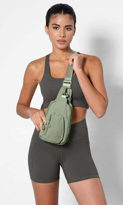 ODODOS Daily Sling Bag with Adjustable Straps Crossbody Chest Bag Lightweight Small Backpack for Casual Traveling Hiking