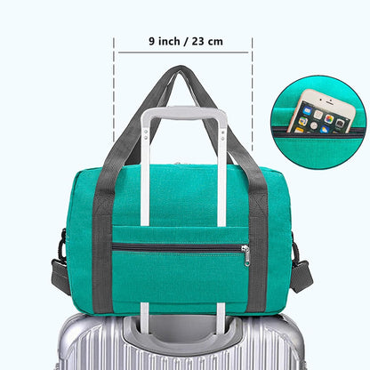 For Spirit Airlines Personal Item Bag 18x14x8 in Underseat Carry-on Luggage foldable Travel Duffle Bag for Airplanes(30L, Teal)