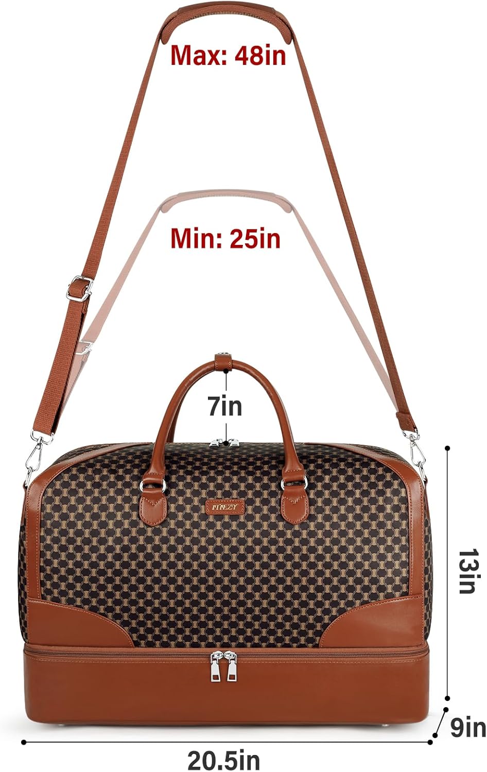 Weekender Bag for Women, Travel Duffel Bag Carry On Overnight Bag with Shoe Compartment Large Nylon Travel Weekend Tote Bag