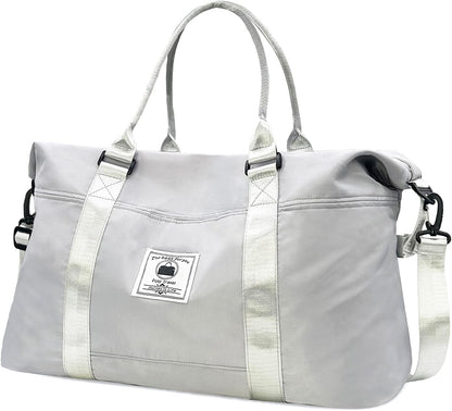 Travel Duffle Bag, Waterproof Sport Tote Gym Bag for Women Men, Overnight Weekender Carry On Bag with Wet Pocket