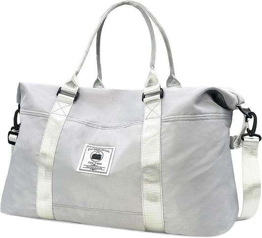 Travel Duffle Bag, Waterproof Sport Tote Gym Bag for Women Men, Overnight Weekender Carry On Bag with Wet Pocket