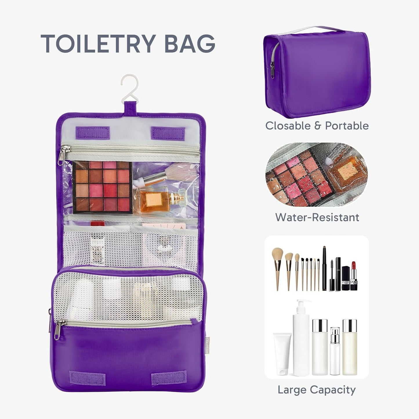 ALL INCLUDED 10 Set Durable Packing Cubes for Suitcases,OlarHike Essentials for Travel, UPGRADED Anti-Tear Stitching, NEW Improved Luggage Packing Organizers for Travel Accessories (Purple)