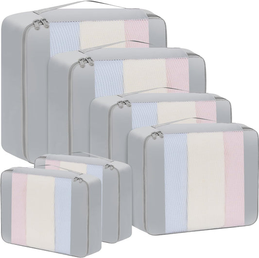 BAGAIL 6 Set/8 Set/10 Set Packing Cubes Various Sizes Packing Organizer for Travel Accessories Luggage Carry On Suitcase