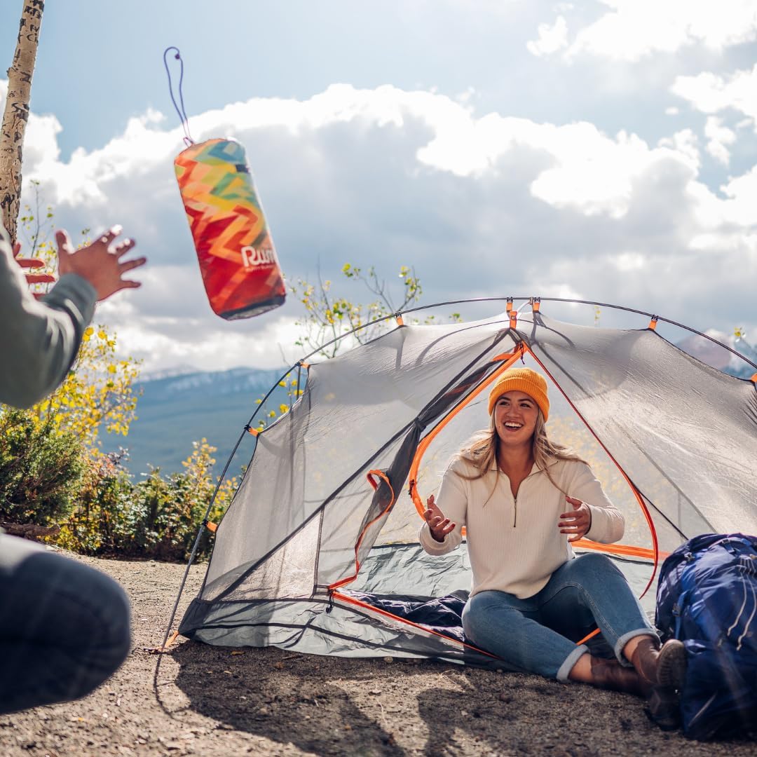 Rumpl Original Puffy Blanket - Warm, Water-Resistant Camping Blanket with 100% Recycled Synthetic Insulation, 52"x75", Original Puffy V1, Arizona Fade