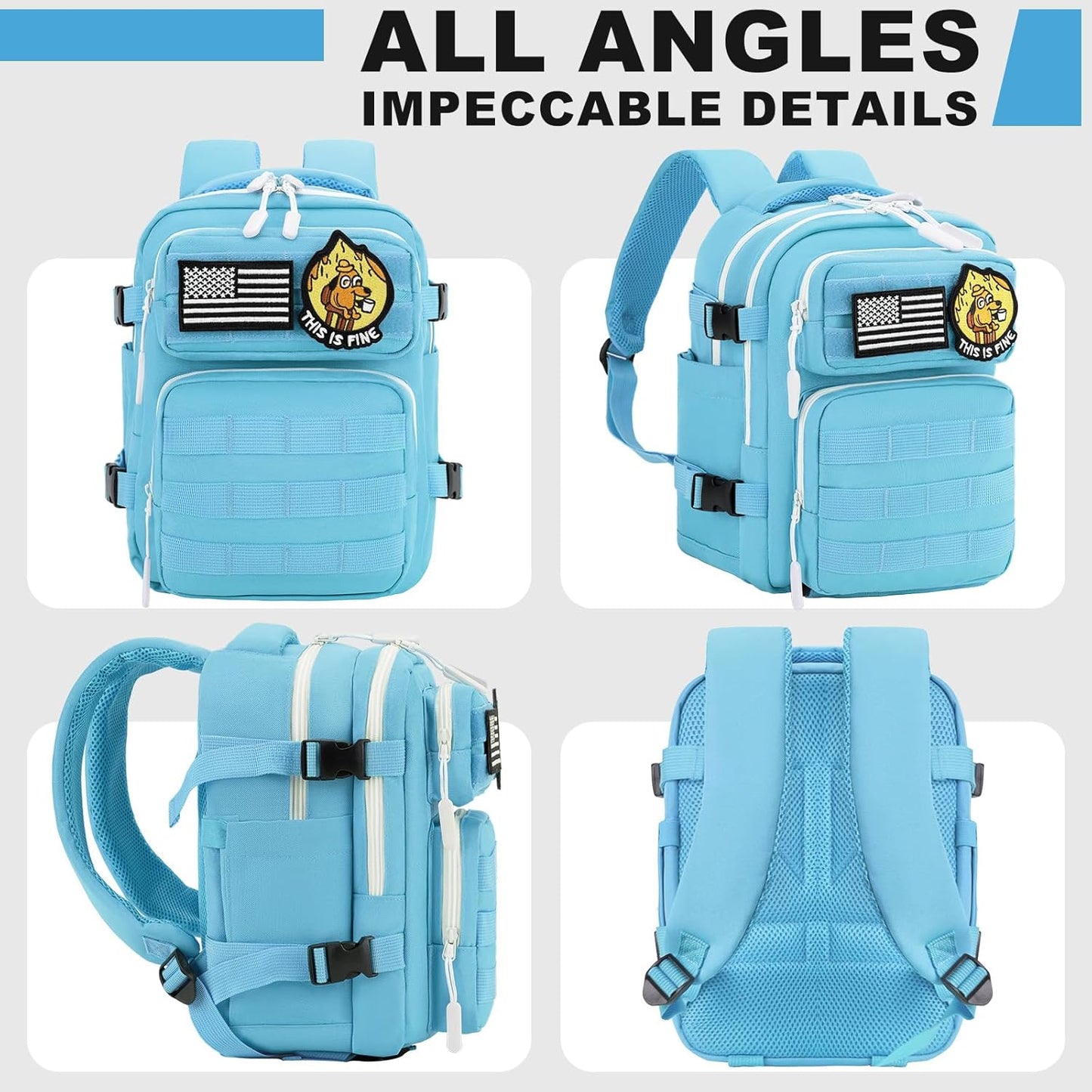 kcross 12L Mini Tactical Backpack for Men and Women, Tactical Backpack Small for Hiking, Small Tactical Bag