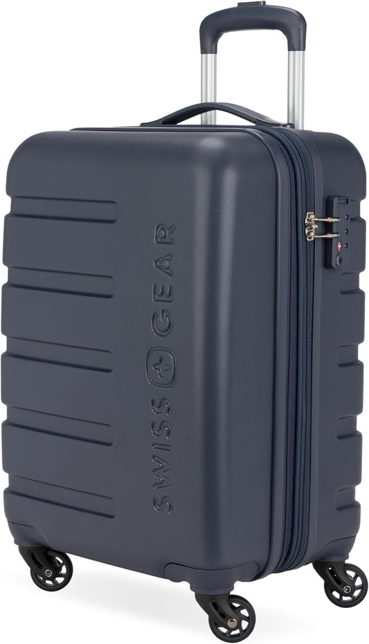 SwissGear 7366 Hardside Expandable Luggage with Spinner Wheels, Navy, Carry-On 19-Inch
