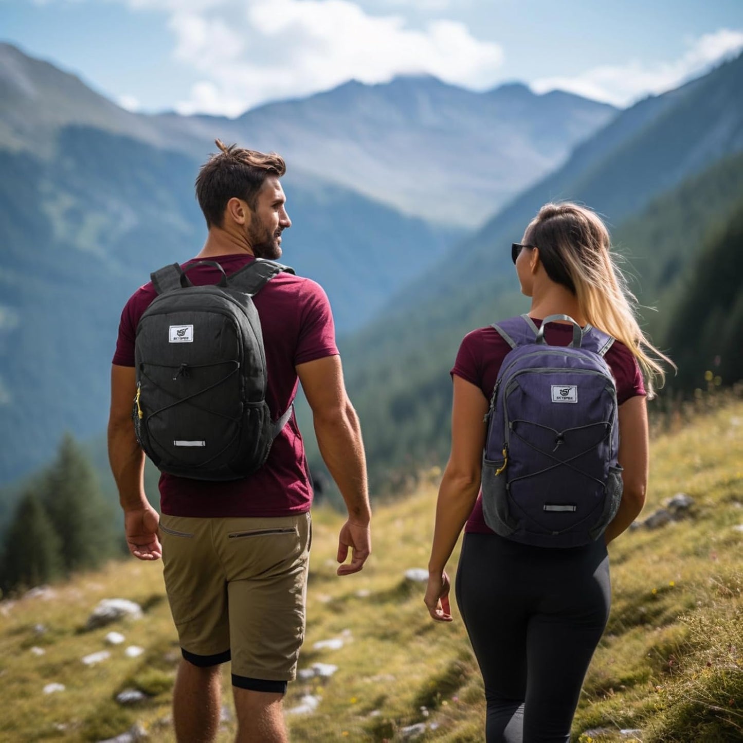 SKYSPER Small Hiking Backpack -12L Lightweight Packable Daypack for Travel Foldable Tear Resistant Backpacks for Women Men