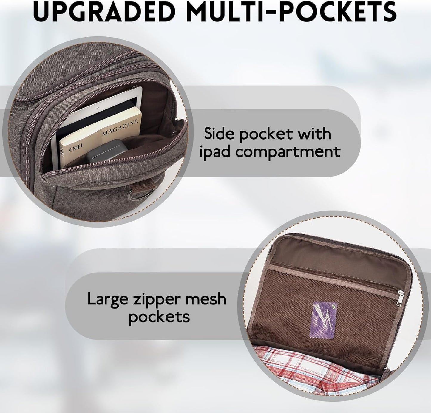 Men'S Duffle Bag For Travel, Expandable Canvas Duffel Bags Overnight Weekend Gym Carry On Luggage Bag For Men(Grey)