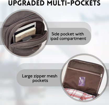 Men'S Duffle Bag For Travel, Expandable Canvas Duffel Bags Overnight Weekend Gym Carry On Luggage Bag For Men(Grey)