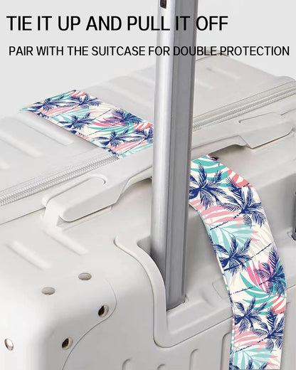 Luggage Straps for Suitcases, Adjustable Travel Belt, Durable Wide Luggage Strap, Cute Suitcase Strap Identifiers with Buckle, Bag Straps for Luggage, Cute Boho Leaf