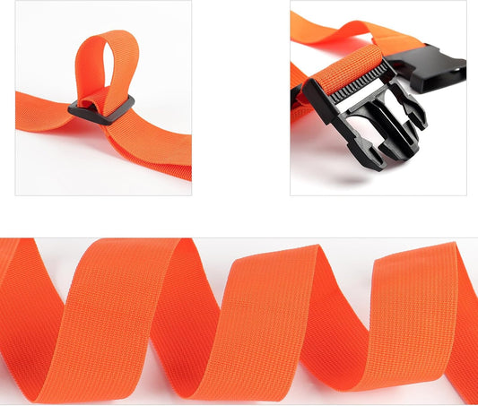 4Pcs Luggage Straps for Suitcase Travel Accessories TSA Approved, 80In Long Belts to Keep Your Suitcase Secure, Adjustable Bag Straps with Quick-Release Buckle for Travel Bag Closure, Orange