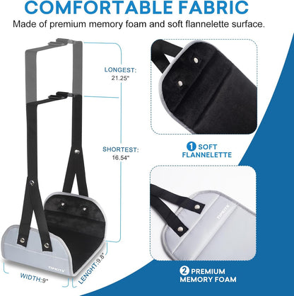 Airplane Footrest with Comfortable No Clashing Base, Portable Travel Foot Rest Made with Premium Memory Foam, Airplane Travel Accessories to Reduce Swelling and Soreness, Gifts for Travelers