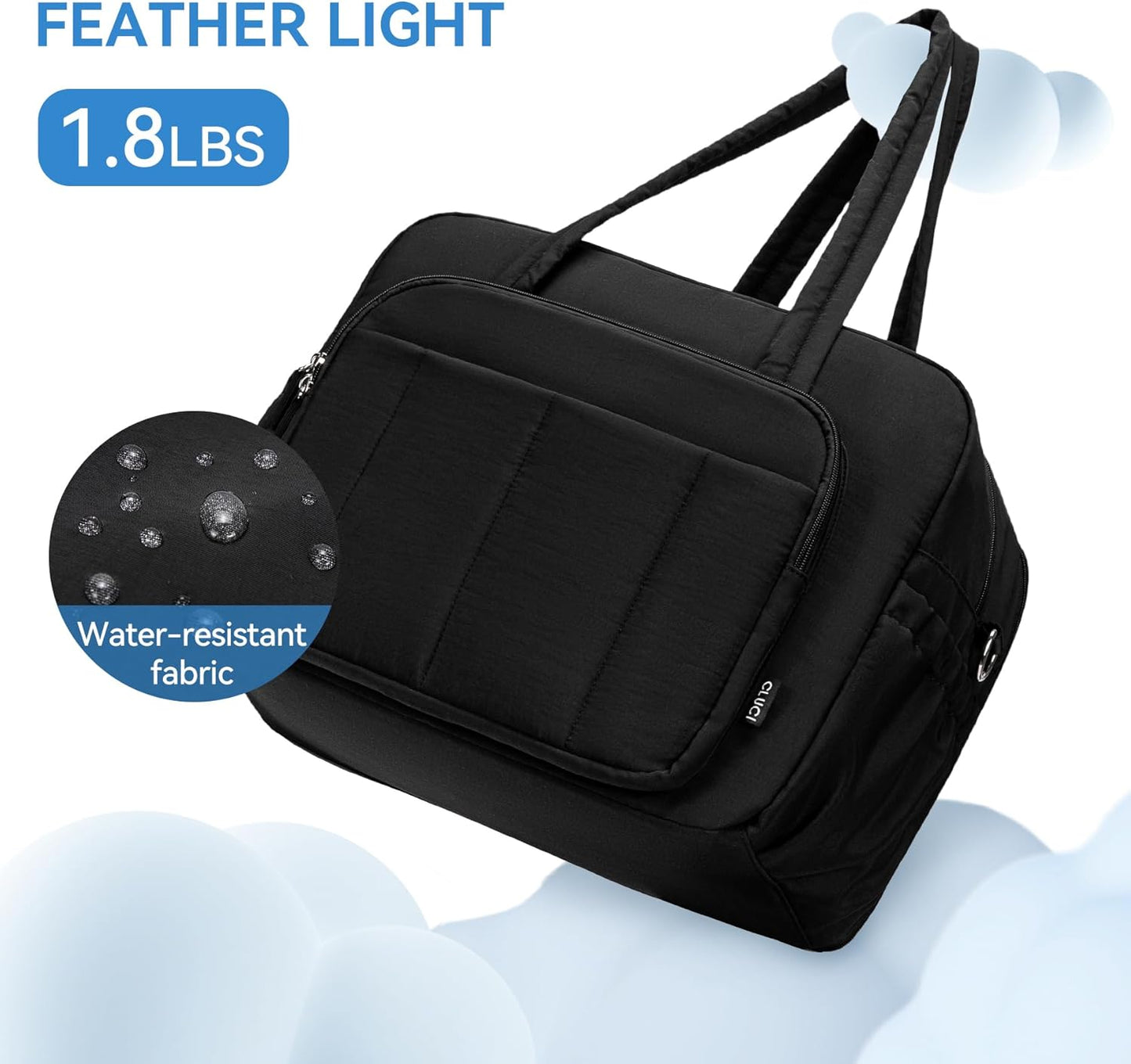 CLUCI Gym Bag for Women, Travel Duffle Bag Carry on Weekender Bags Puffer Tote Bag