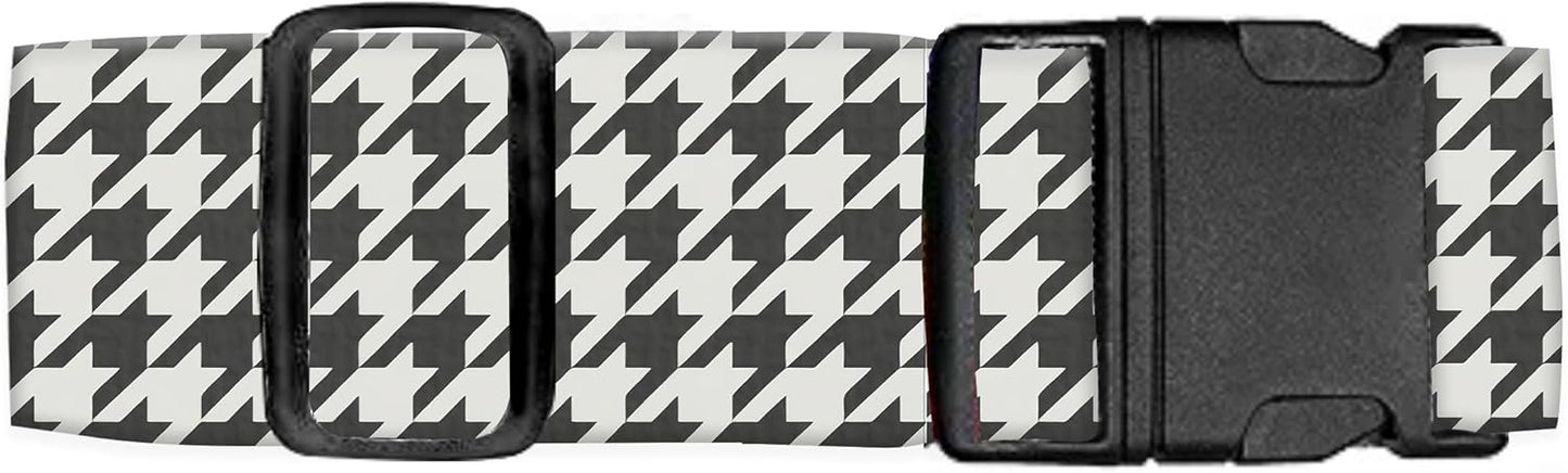 Luggage Straps for Suitcases Travel Belt Accessories, Cute Suitcase Strap, Adjustable Luggage Belt Strap, Heavy Duty with Quick-Release Buckle Luggage Strap Classic Houndstooth