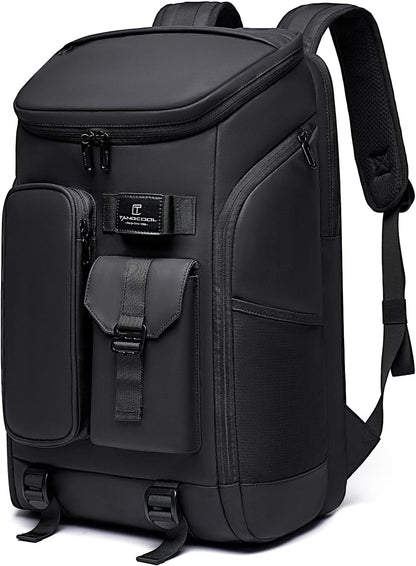 Carry on Travel Backpack for Men Women,30L Multi-Pocket 17.3inch Laptop Backpack, Sports Gym Tennis Badminton Backpack with Shoe Compartment-Black