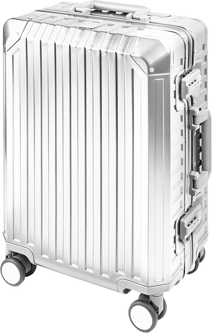 All Aluminum Luggage Suitcase 3 Sizes (20",26",29") TSA Lock Carry On Silver (20" Carry On)