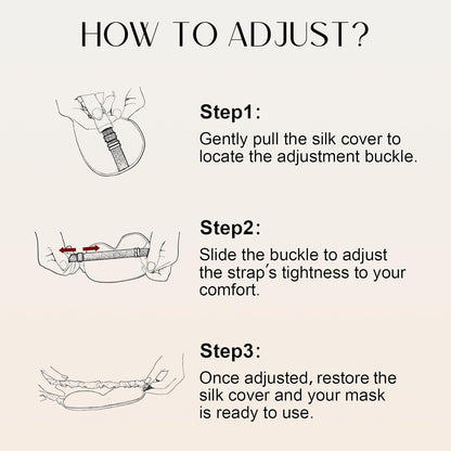 ZIMASILK Adjustable 100% 22 Momme Mulberry Silk Sleep Mask for Sleeping, Filled with Premium Mulberry Silk, Softest & Breathable Eye Sleeping Mask (Sky Blue)
