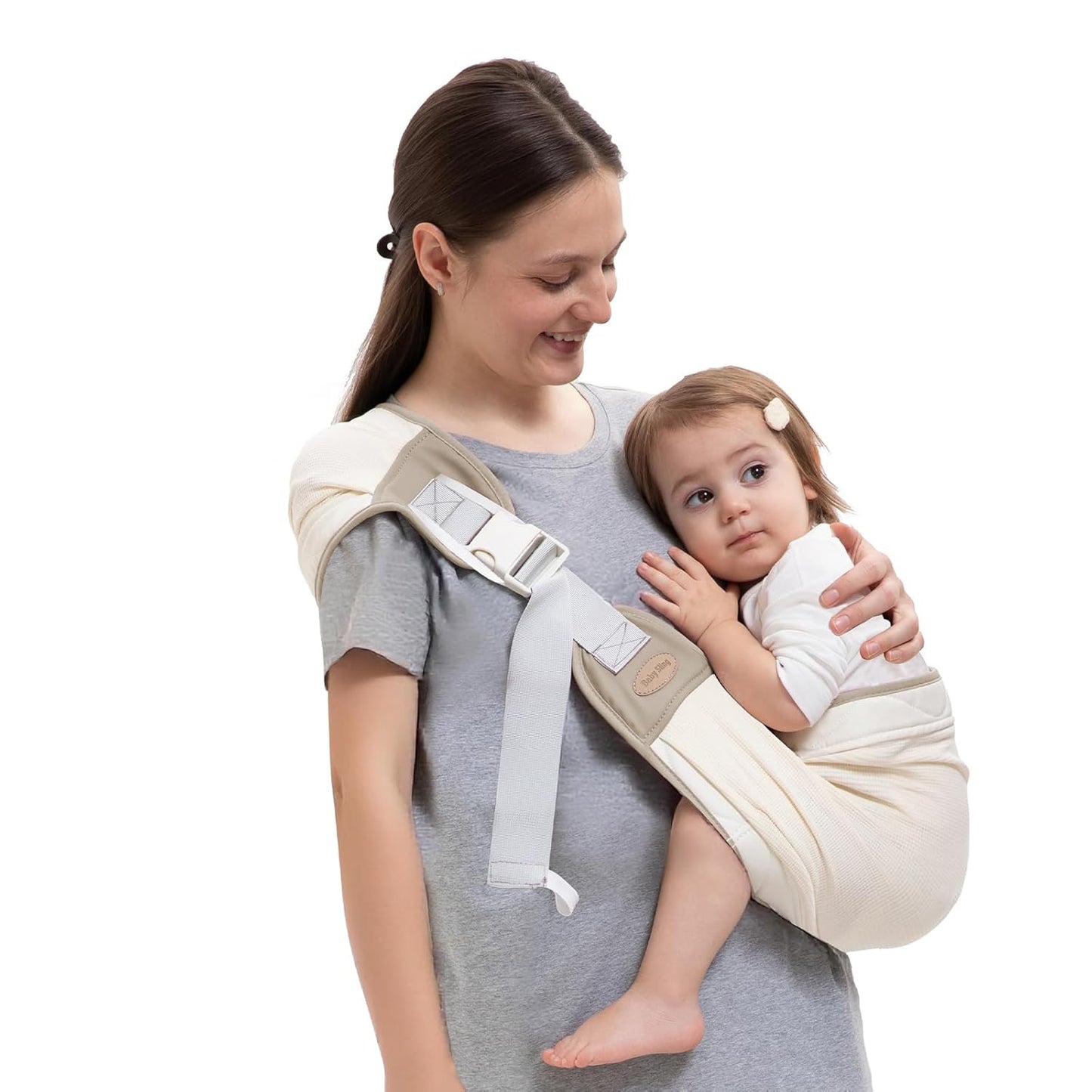 Baby Carrier Newborn to Toddler, Baby Sling Carrier, Toddler Carrier 25-60 lbs with Adjustable Straps, Soft Padded Edges, Lightweight and Travel-Friendly Newborn Baby Carrier