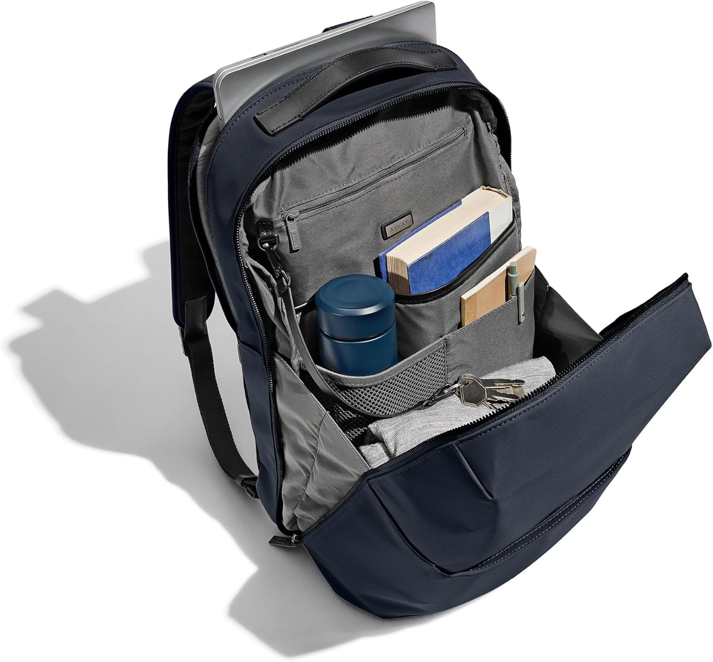 Away Everywhere Zip Backpack, Travel Backpack with Laptop Sleeve, Lightweight & Durable, Travel Essentials, Navy Blue