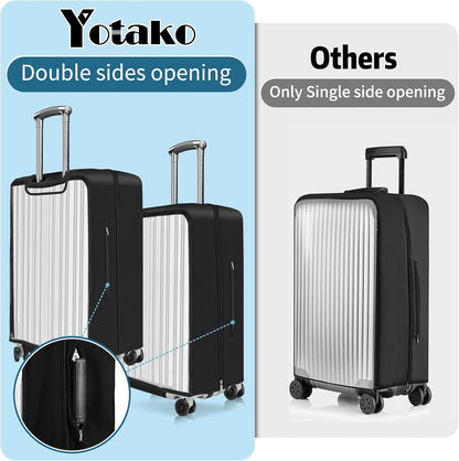 Yotako Upgraded Zippered Transparent PVC Suitcase Cover, No Disassembly Required Clear Luggage Protector for Suitcase Luggage Protector Cover 20''