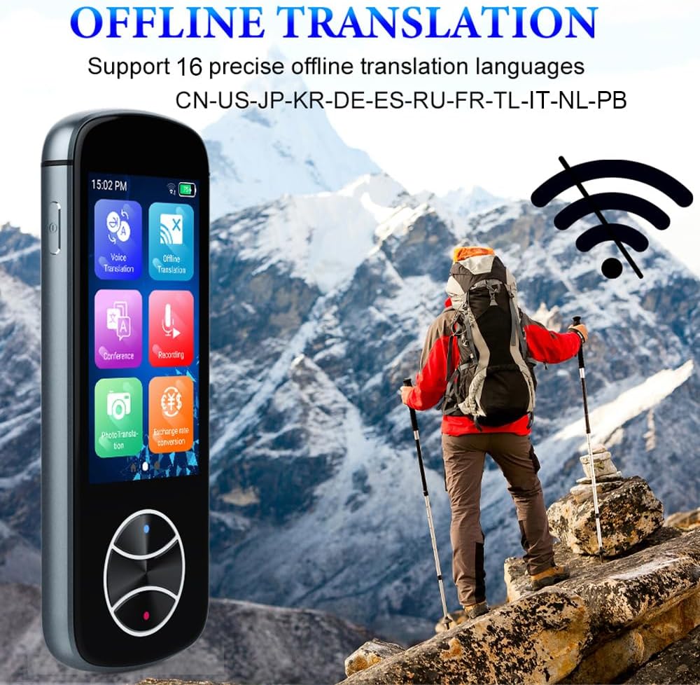 Language Translator Device No WiFi Needed, AI Translator Two Way Real Time Voice Translation with 137+ Languages, Offline/Photo Translation for Travel Business Learning