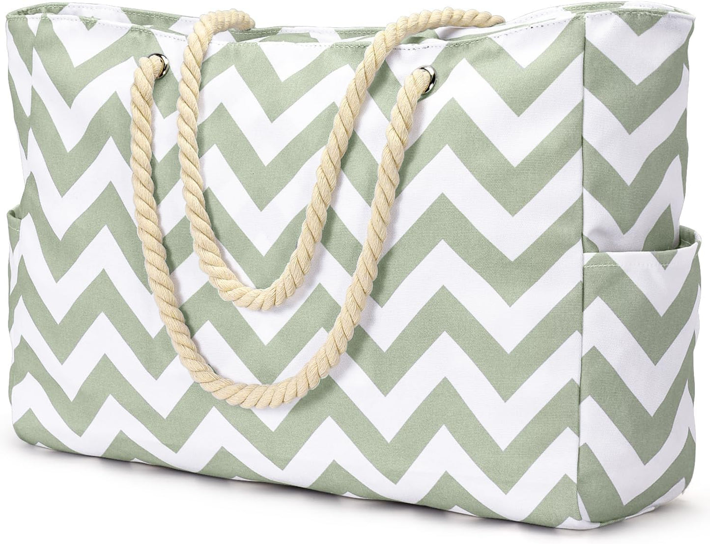 Becokan Beach Bags for Women Large Waterproof Beach Tote Bag Zipper Beach Bags Waterproof Sandproof Swim Pool Bag Large Tote