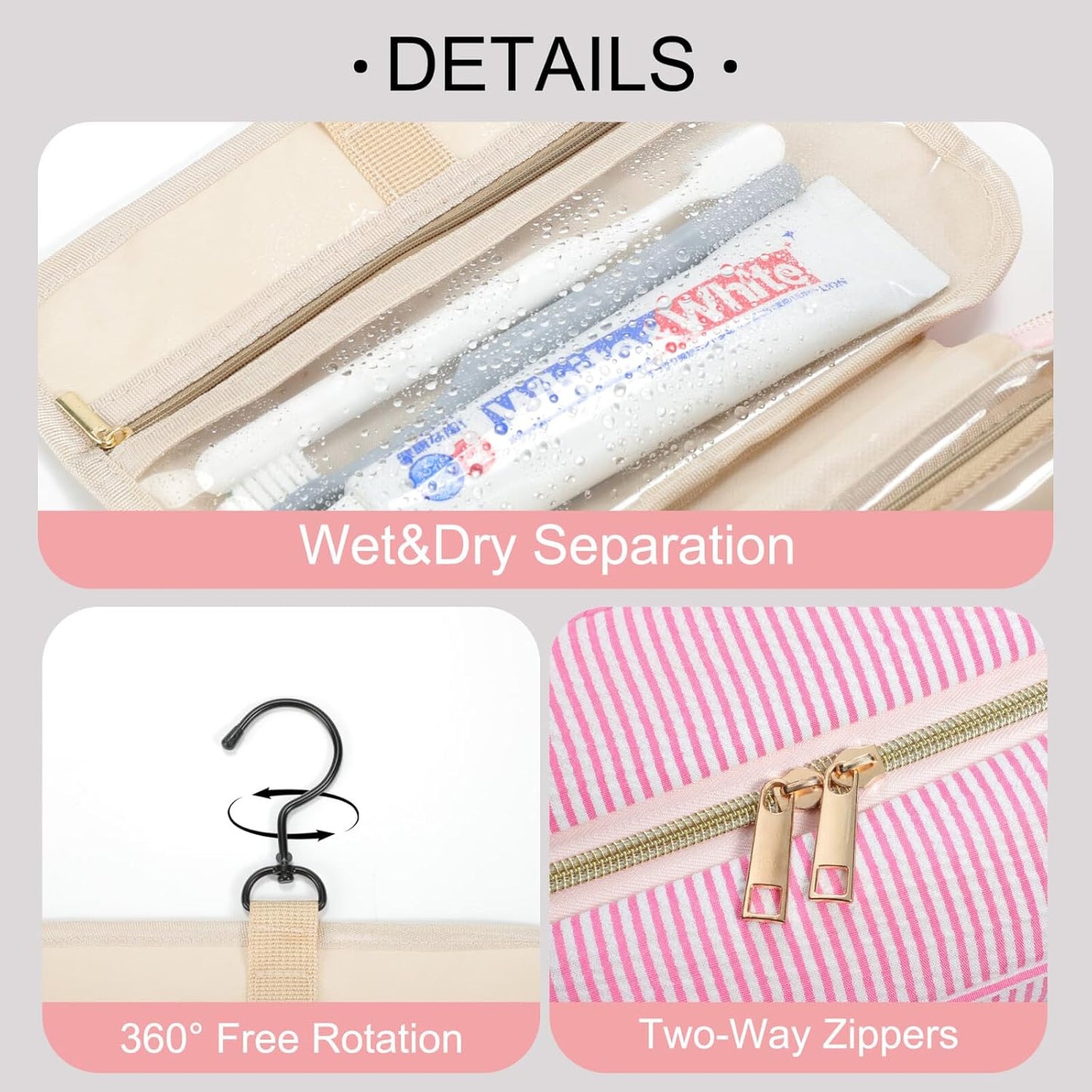 TOPEAST Teen Girl Gifts Trendy Stuff - Birthday Gifts for 7 8 9 10 11 12 13 14 15 16 17 18 Year Old Teen Girls, Hanging Toiletry Bag Initial Makeup Bag - Letter E, Blue