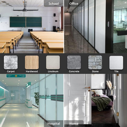 JQK Rubber Door Stopper Wedge, Bronze 3 Pack Soft TPR Premium Door Stops for Bottom of Heavy Duty Door on Tile, Concrete, Carpet, Wooden Floor, DSB61-ORB-P3