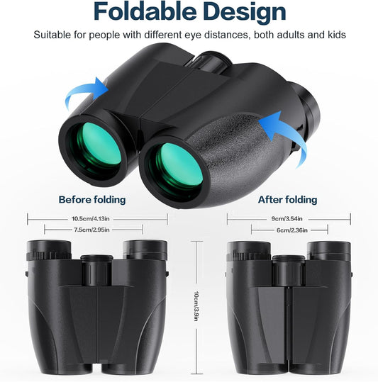 20x25 Compact Binoculars for Adults and Kids, High Power Adults Binoculars with Low Light Vision for Bird Watching, Outdoor Hunting, Travel, Concert