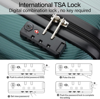 Hanke 16 Inch Underseat Carry on Luggage with Wheels,Small Hard Shell Suitcases for Weekender,Tsa Approved Lightweight Travel Luggage Suitcase for Womem Men,Blackish Green.