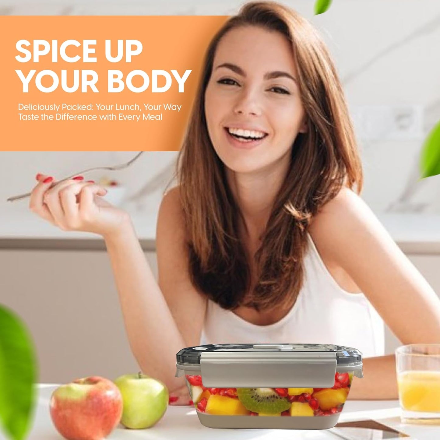 A MILLI Collapsible Lunch Box- Foldable Silicone Food Containers, Tupper ware boxes, Folding, Microwave Safe, Freezer Safe, Dishwasher Safe -Set Of 2