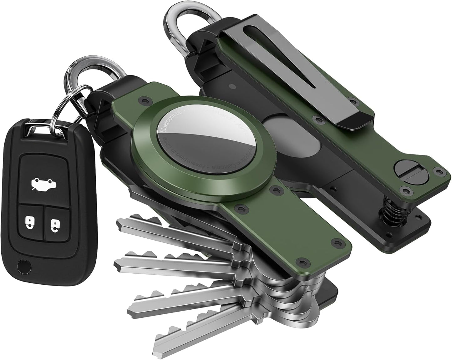 Key Organizer for Men/Women Compact Key Holder Minimalist Key Case Metal Key Chain Key Holder for Keychain Secures 2-6 Keys