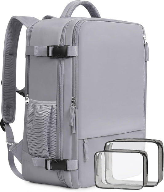 Beraliy Large Travel Backpack, Airline Approved Carry On Backpack, 16 Laptop Backpack,Waterproof Personal Item Bag, Business Hiking Weekender Overnight Bag, Dark Gray