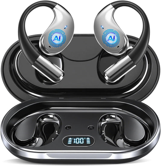 AI Language Translation Earbuds Real Time, Audifonos Traductores Inglés Español, Translator for 144 Languages & Accents, 3-in-1 Translating Headphones with Charging Case, For iOS/Android (Matte Black)