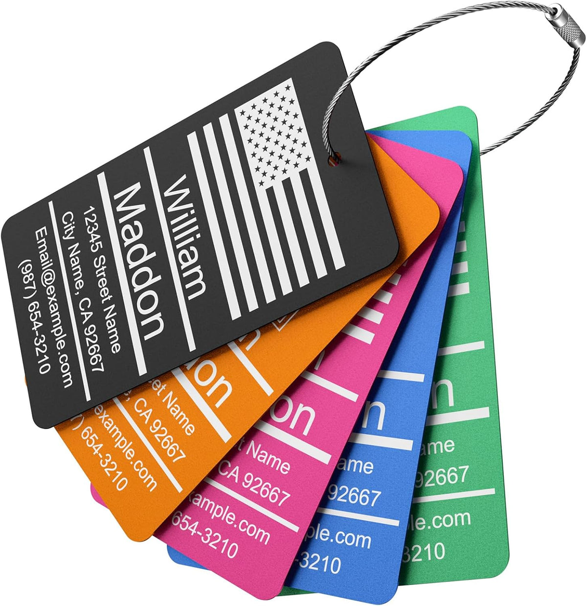 Luggage Tag for Suitcase - Personalized Engraved Metal Tag for Cruise Travel - Custom Name Tags Suitable for Bags and Backpacks (Gold)
