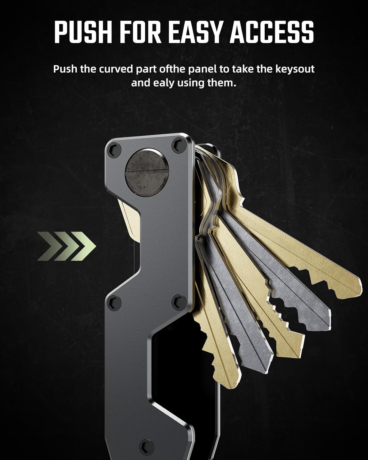 Key Organizer Compact Key Holder Metal Key Chain Minimalist key case key holder for keychain Secures 1-5 Keys